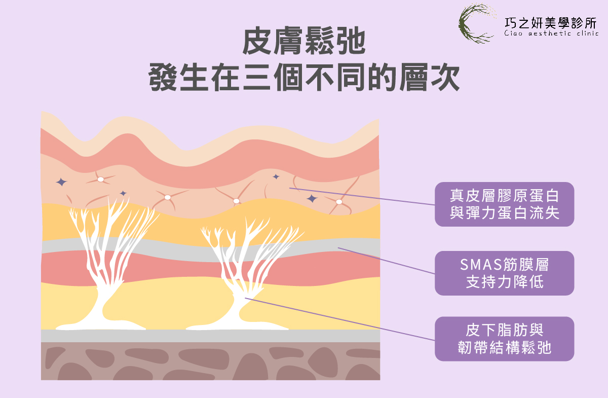 皮膚為什麼會鬆弛？老化發生在三個不同的層次